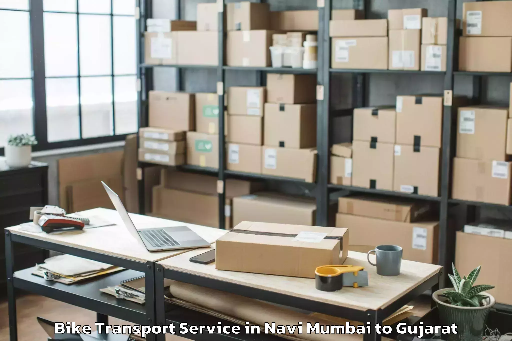 Book Your Navi Mumbai to Surat Airport Stv Bike Transport Today